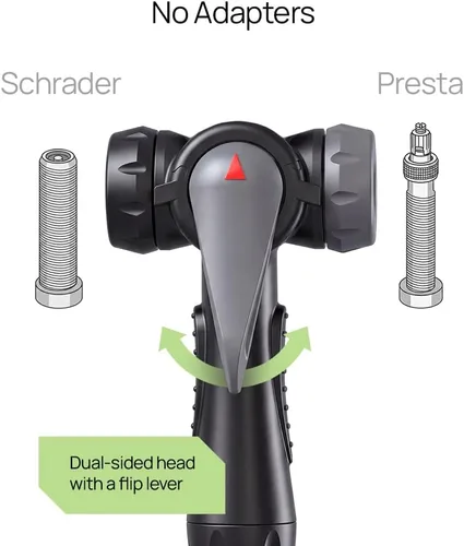 Vista 5 de Bomba de bicicleta de suelo, inflador avanzado de neumáticos de bicicleta, bomba de aire manual para bicicleta con válvulas Presta y Schrader