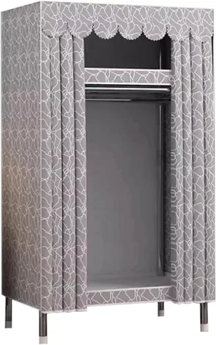 Vista 11 de large closets Portable Wardrobe Closet Thickened Steel Pipe Clothes Closet for Bedroom Hanging Large Closet Lightweight Portable Closet Space-saving