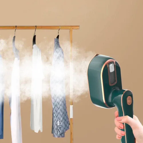 Vista 2 de Plancha de vapor portátil para colgar y planchar, plancha eléctrica de mano, mini vaporizador de ropa de vapor plegado para viajes en el hogar