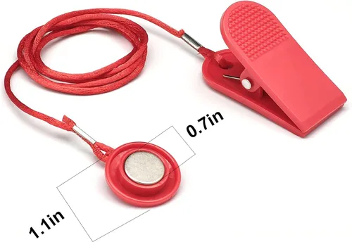 Vista 2 de Interruptor de seguridad magnético, cinta de correr universal, bloqueo magnético, parada de emergencia, accesorios para la mayoría de las cintas