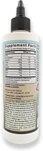 Vista 3 de Mo' Minerals - Gotas minerales traza Más de 72 minerales de traza iónico 8 onzas 8 oz bottle, re-mineralizes water, daily wellness support