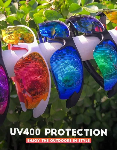 Vista 5 de ANYLUV Gafas de sol deportivas para hombres y mujeres, gafas de sol polarizadas ligeras mejoradas para hombre, protección UV para exteriores