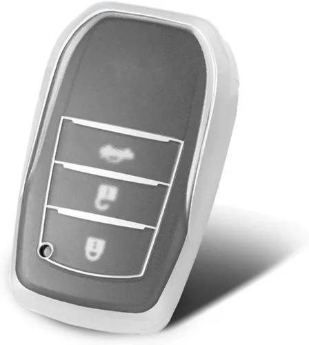 Vista 11 de Suave TPU coche Smart Cover Key Case se adapta a Toyota (negro)