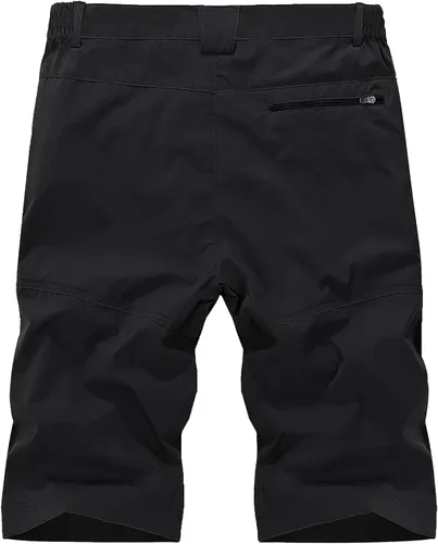 Vista 2 de EKLENTSON Pantalones cortos para hombre con bolsillos, ligeros, de secado rápido (sin cinturón)