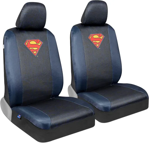 Vista 11 de BDK Warner Bros DC Comics Batman - Fundas de asiento delantero y almohadillas para cinturón de seguridad, ajuste universal para camiones, SUV
