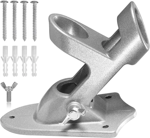 Vista 12 de BONWIN - Soportes para mástil de bandera de 1 pulgada con accesorios para montaje en pared de casa, diámetro interior de 1 pulgada, dos posiciones
