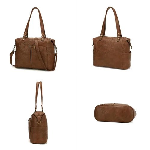 Vista 3 de KouLi Buir Monederos para mujer, bolso de piel sintética con múltiples bolsillos, bolso de hombro de diseñador Hobo Bucket espacioso bolso cruzado
