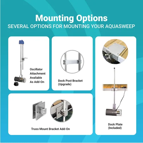 Vista 2 de Scott Aerator Aquasweep Muck Blaster 1 HP 230V Post Mount Cable de 50