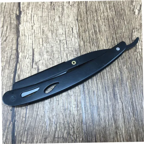 Vista 7 de Cabilock 2 unids Barber Foil Shaver Portable Acero Inoxidable Recta Razor Fácil de Abrir Guardia