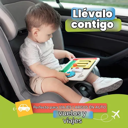 Vista 2 de deMoca - Tabla de madera para niños de 1, 2, 3 años Color - Mini