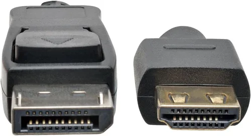 Vista 2 de Tripp Lite Cable adaptador DisplayPort 1.2a a HDMI, activo con enchufe HDMI de agarre M/M DP 4K, 6 pies (P582-006-HD-V2A)