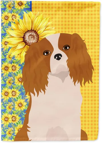 Vista 308 de Caroline's Treasures WDK5313GF Bandera de jardín con diseño de girasoles de verano, color negro y tostado, Airedale Terrier para buzón, bandera