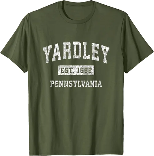 Vista 49 de Yardley Pennsylvania PA - Camiseta de manga corta, diseño deportivo