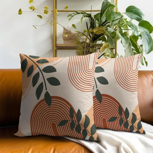 Vista 273 de Giwawa Juego de 2 fundas de almohada decorativas con diseño floral de girasol de 16 x 16 pulgadas, fundas de cojín decorativas para el hogar, sofá