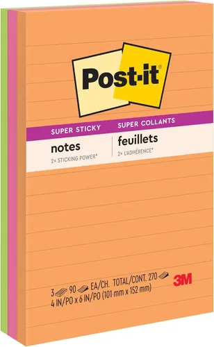 Vista 17 de Post-it notas superadhesivas, 5 x 8 pulgadas, Rio de Janeiro Collection
