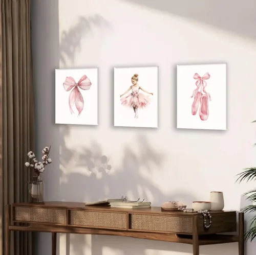 Vista 7 de Redland Art Juego de arte de pared en lienzo decorativo de ballet de 11.5 x 15 pulgadas, adorna las habitaciones de los niños o estudios de ballet