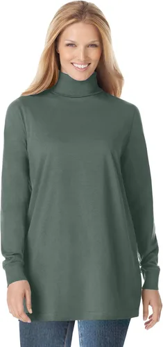 Vista 26 de Camisa algodón, cuello de tortuga, talla grande, Perfecta, para mujer. Banana