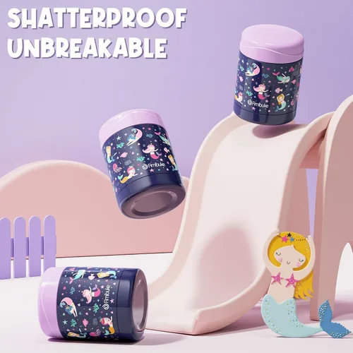 Vista 8 de Fimibuke Tarro de Comida Aislado para Niños, Paquete de 2 de 12 OZ Libre de BPA Tarro de Almuerzo de Acero Inoxidable al Vacío para Comida Caliente
