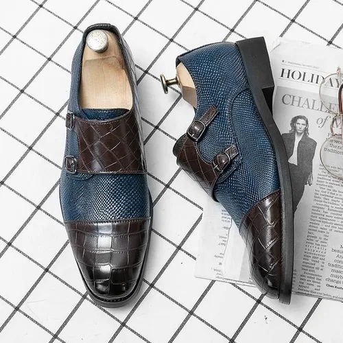 Vista 3 de HuitJours Mocasín Penny de dos tonos para hombre, zapatos de vestir sin cordones, zapatos de barco casuales, mocasines