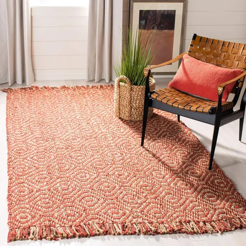 Vista 12 de SAFAVIEH Natural Fiber Collection NF445A - Alfombra de pasillo de 2 pies 6 pulgadas x 14 pies, color óxido, hecha a mano con flecos, ideal