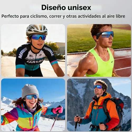 Vista 7 de Monster Gafas Inteligentes, Gafas de Sol Polarizadas con Bluetooth para Hombres y Mujeres, Gafas Deportivas Inteligentes con Micrófono Integrado
