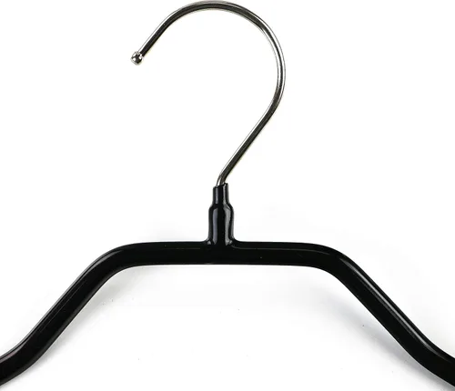 Vista 5 de Mawa by Reston Lloyd BodyForm Series - Percha de ropa extra ancha antideslizante que ahorra espacio para chaquetas, trajes y abrigos, 18 1/4 Negro