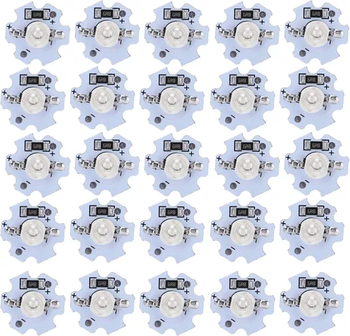 Vista 10 de POCREATION 25 chips LED AXD-1W-5V, bombilla LED de chip de 5 V, bombilla de ahorro de energía de 200 lúmenes, 1 W, cuentas de lámpara LED de alta