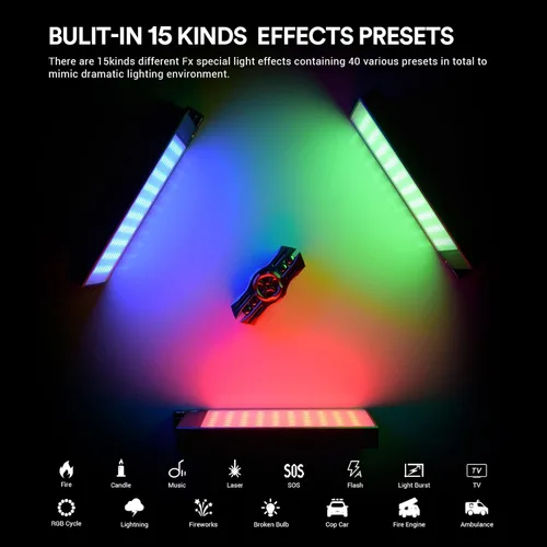 Vista 2 de Godox La mini luz creativa de M1 RGB, 13W llevó el panel ligero
