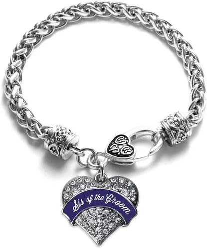 Vista 118 de Inspired Silver - Pulsera de plata con dije de corazón pavé con joyas de circonita cúbica