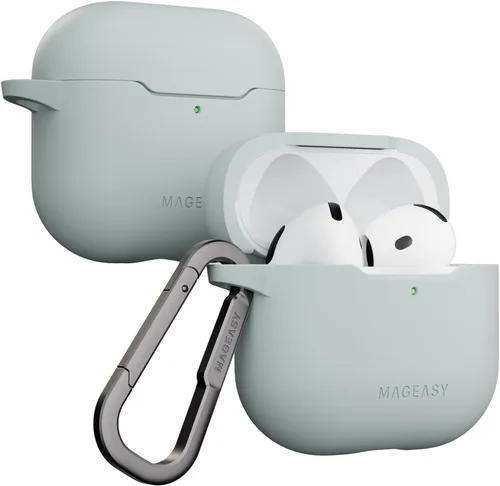 Vista 19 de MAGEASY Funda diseñada para estuche de AirPods Pro 2 - Funda protectora a prueba de golpes para AirPods Pro y Pro 2, resistente a las manchas, suave