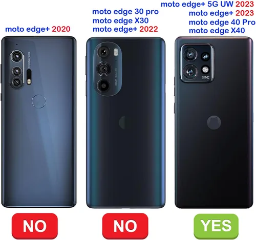 Vista 3 de Tekcoo Funda para Motorola Edge+ 2023 Edge 40 Pro X40 XT2301 - Clip de cinturón de bloqueo con función atril absorbente de golpes y cubierta