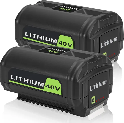 Vista 8 de JYJZPB Cargador OP401 dual para batería Ryobi 40V con estación de carga