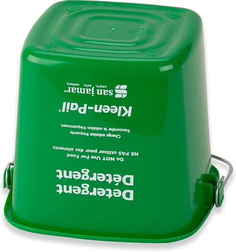 Vista 3 de San Jamar Kleen-Pail® - Cubo de limpieza de plástico, 6 cuartos de galón, color verde (paquete de 12)