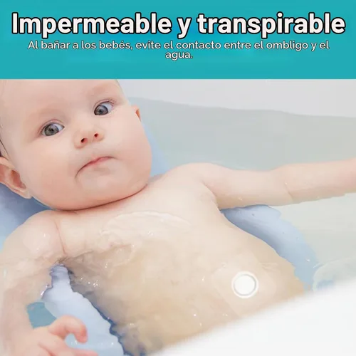 Vista 4 de Parches para el ombligo del bebé (5 piezas), moldeador de ombligo con almohadillas de algodón impermeables, imprescindibles para bebés, envoltura