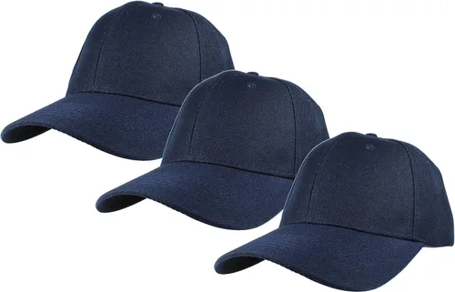 Vista 10 de Gelante - Gorra lisa de béisbol ajustable con correa trasera (3 unidades)