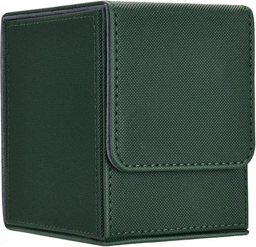 Vista 10 de Caja de cubierta Zettokete MTG con 2 divisores, caja de cubierta Commander de gran capacidad se adapta a 100+ cartas con manga doble, estuche