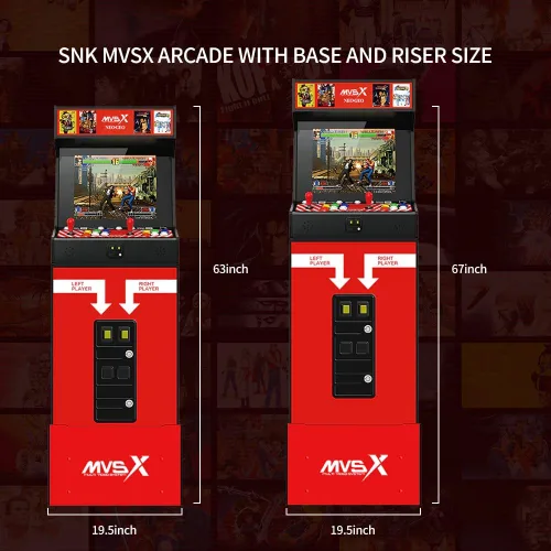 Vista 3 de UNICO SNK NEOGEO MVSX Riser with Two Adjustable Heights 5.99.8 Inches Compatible for MVSX Arcade Machine and Base Set