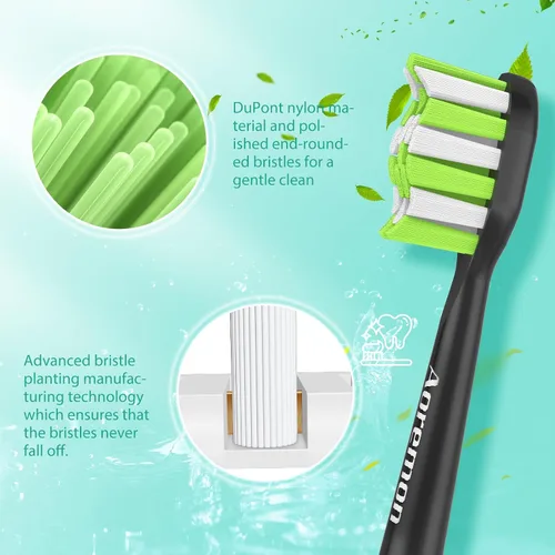 Vista 4 de Aoremon - Cabezales de repuesto para cepillo de dientes para Philips Sonicare DiamondClean Serie 2/3 EasyClean ProtectiveClean FlexCare Negro