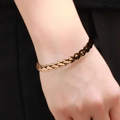Vista 3 de HHH - Pulsera de cobre para hombres y mujeres, ajustable, duradera, cobre puro, ligera, 100%, Cobre
