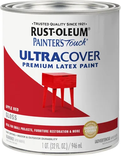 Vista 45 de Rust-Oleum 1976502 Painter's Touch - Pintura de látex, cuarto de galón, negro plano, 32 onzas líquidas, (paquete de 1)