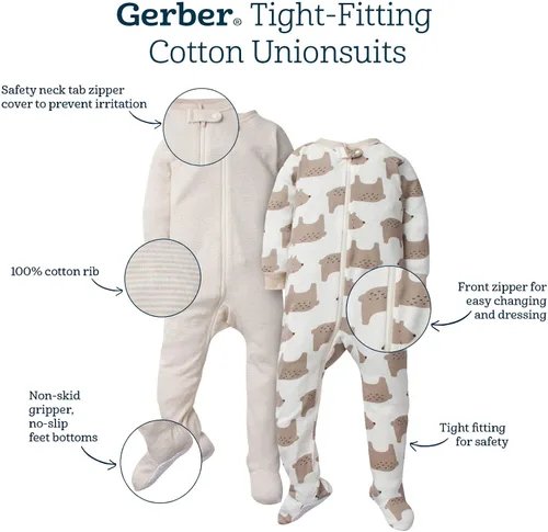 Vista 6 de Gerber Pijamas de pies para bebé, niña - 4