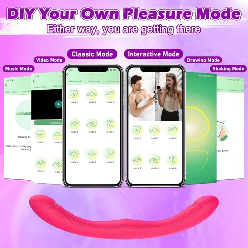 Vista 5 de Arnés de consolador sin tirantes, juguetes sexuales lesbianas, control remoto con aplicación de doble extremo, vibrador para hombres y mujeres