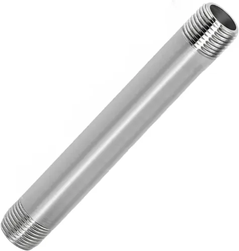 Vista 15 de Accesorio de tubo de acero inoxidable 1/2" NPT macho x 1/2" NPT hembra rosca boquilla tubo fundido de 2" (50mm) de longitud 2 piezas