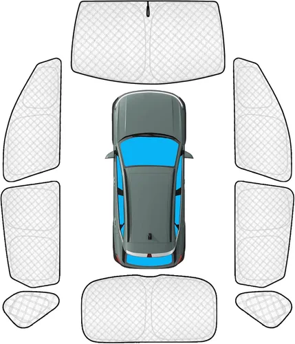 Vista 133 de KMF 6 piezas de parasoles gruesos para Mazda 3 Hatchback (No Sedán) 2014-2018 Accesorios, parasoles completos para parabrisas y ventanas de coche