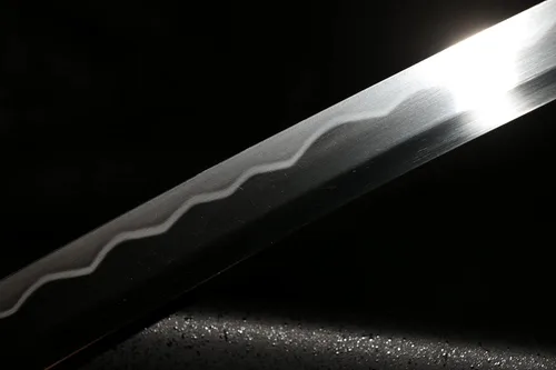 Vista 6 de Katana Aofeng - Espada Katana de 41 pulgadas, hecha a mano japonesa, práctica, acero al carbono 1095, templado/arcilla templada, espiga completa