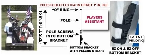 Vista 2 de Players Assistant - Soporte EZ On & Off para carrito de golf