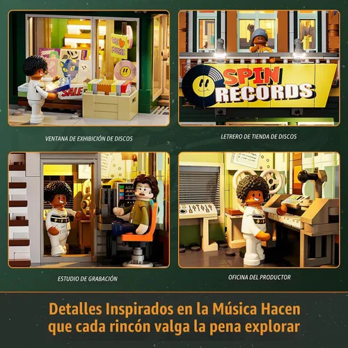 Vista 3 de Lumibricks Record Store - Juego de construcción modular de iluminación