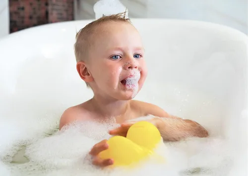 Vista 7 de CICITOYWO Patos de goma amarillos, juguetes de baño grandes para preescolar, tina flotante, patos chirriantes, regalo para baby shower, bebés, niños