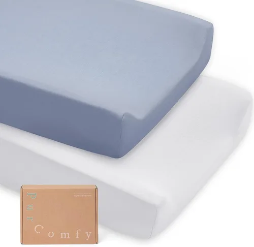 Vista 16 de Graco Pack N Play Sheets - Sábanas de viscosa prémium para cuna, bolsillo profundo de 5 pulgadas, paquete de 2 sábanas neutrales para niños y niñas
