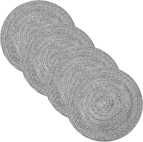 Vista 22 de Camino de mesa 100% algodón para mesas de comedor, rectangular, tejido de dos tonos, 72 x 13 pulgadas, suave y duradero, color negro (paquete de 1)